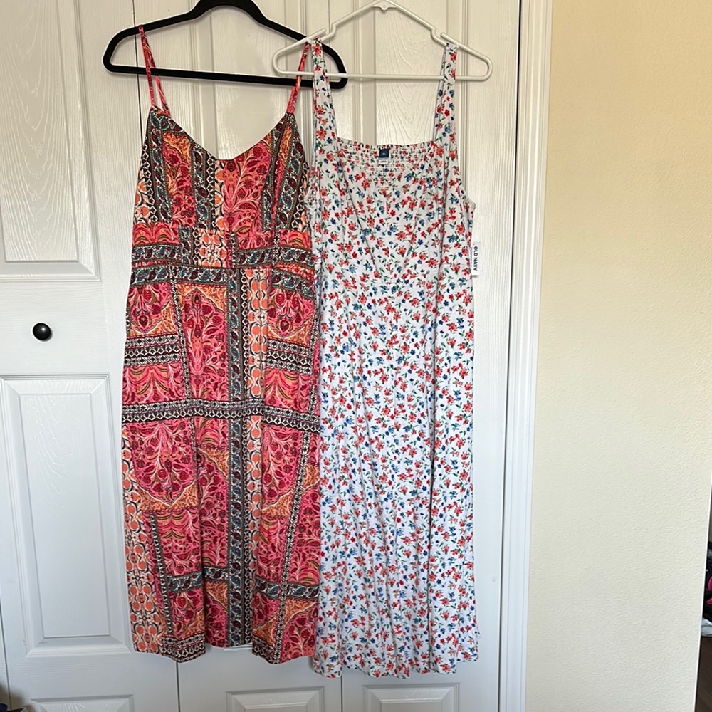 *new with tags, packaged together* 2 Old Navy Midi Sundresses - floral